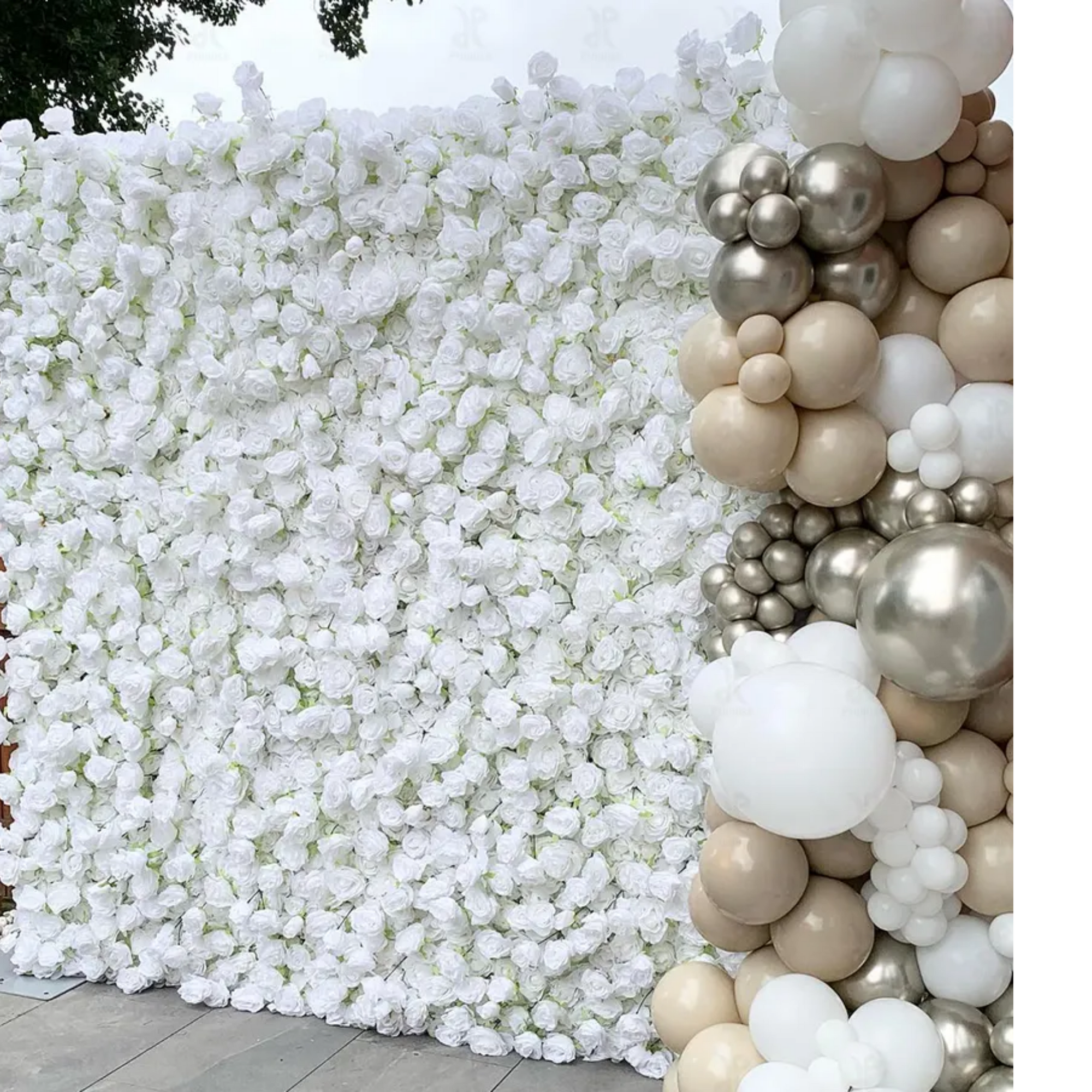 White Flower wall Backdrop