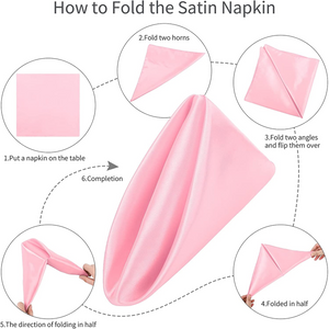 Satin Napkin - Pink