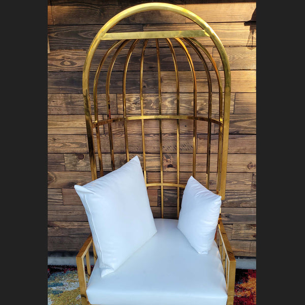 Gold best sale cage chair