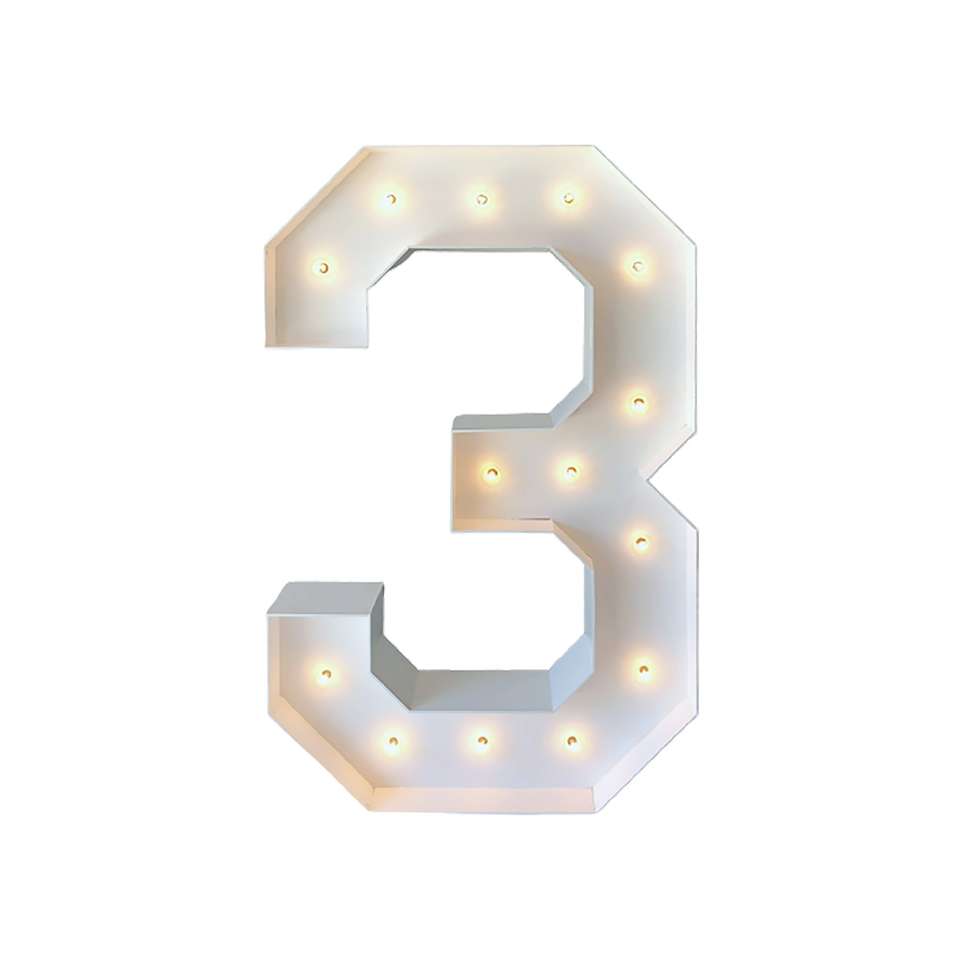 Marquee number with LED