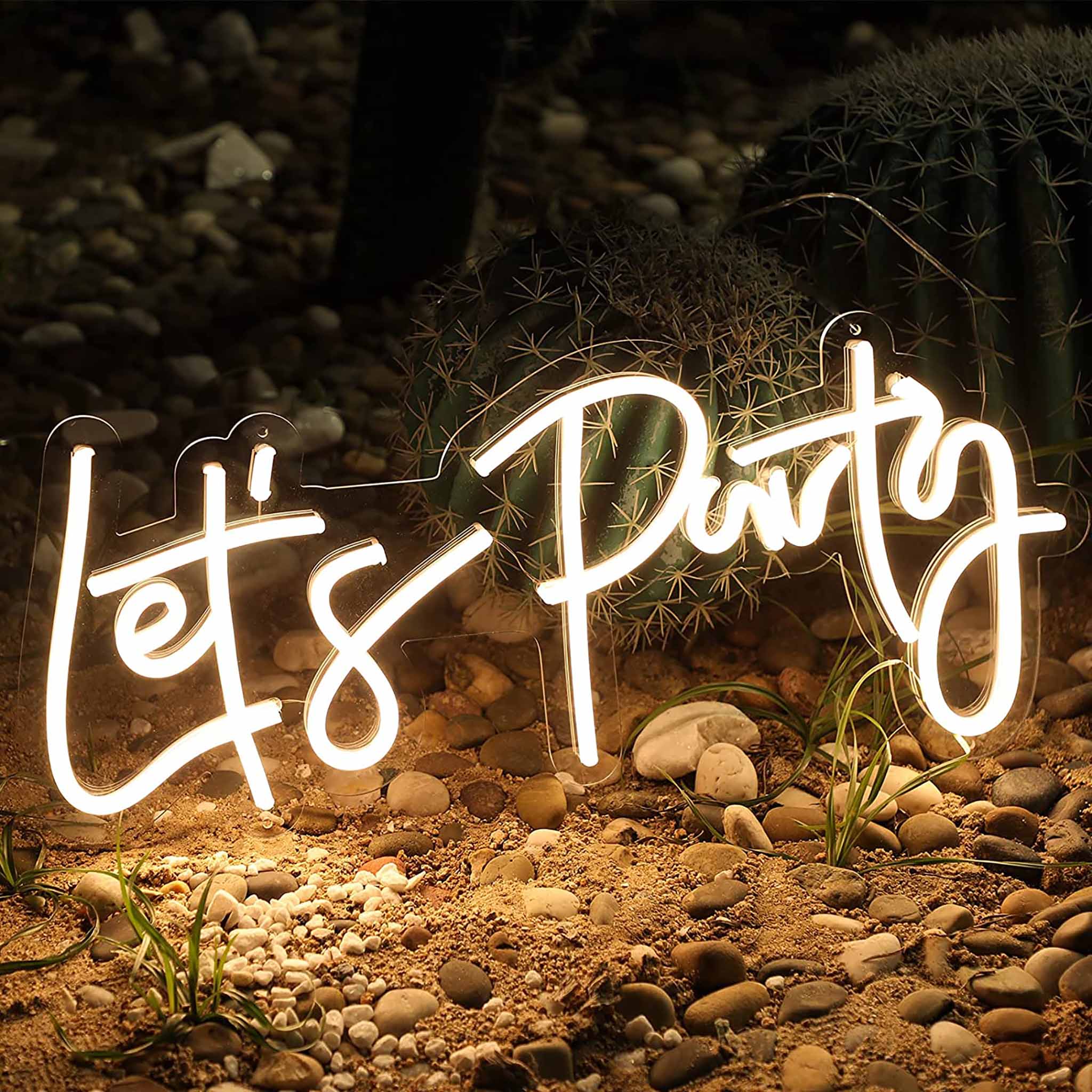 Let's Party LED Neon Sign Schriftzug