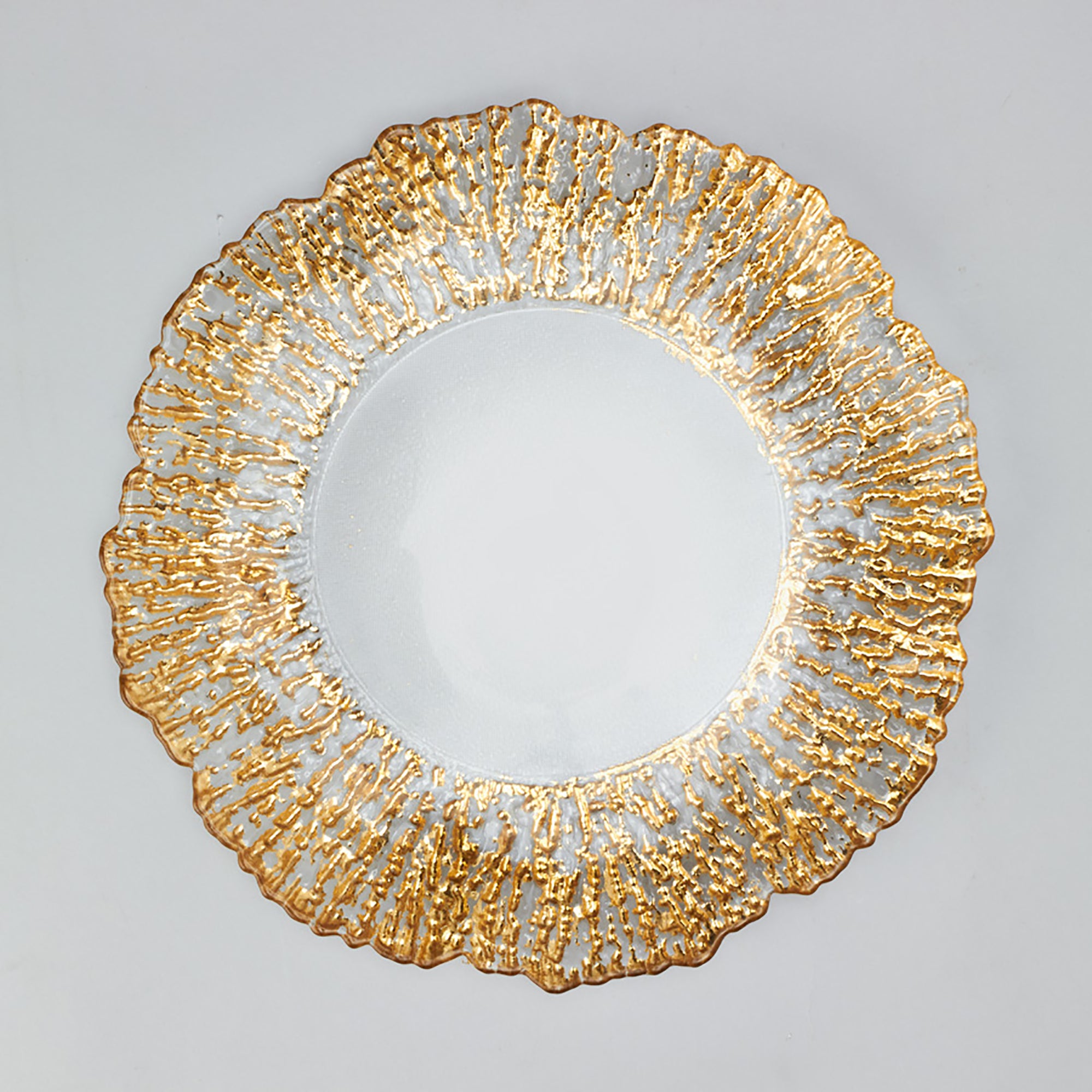 Glass gold reef plate