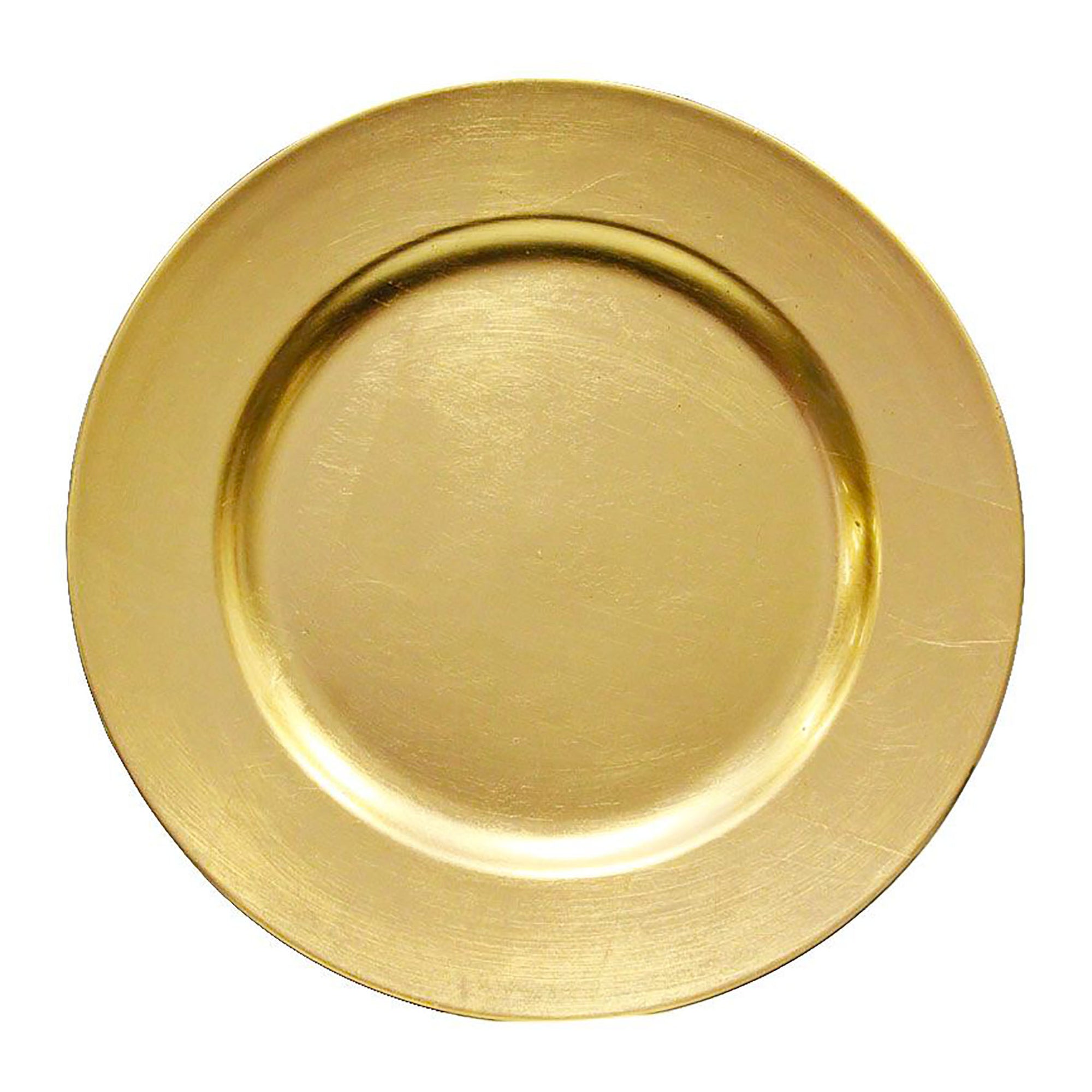 Gold plastic charger plate
