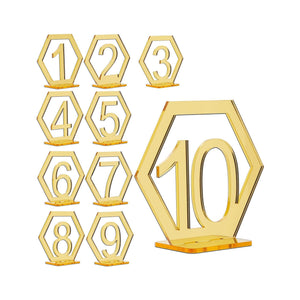 Hexagonal Table Number